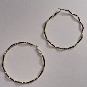 Chic Twisted Gold Hoop Earrings